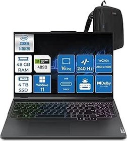 Resim Lenovo Legion Pro 7 I9-14900HX 48GB 2tb + 2tb SSD 16GB\u002FRTX4090\u002F175W 16\ 240Hz 500NITS Hdr Wqxga WIN11PRO Taşınabilir Bilgisayar L83DE002XTRWP09 + Zettaçanta 