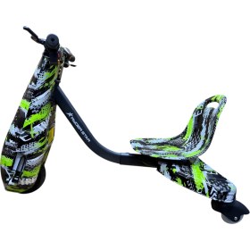 Resim Ryder Star Drift Car Drift Scooter Elektrikli Kaykay Hoverboard Dirift Kar Bluetooth Hoparlör LED Işıklı Rs-R1 Green Extreme Grafiti 