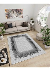 Resim Dijidekor Işıltı Koleksiyonu Model51 Süngerli Dijital Baskılı Saçaksız Mutfak Halısı Yolluk 