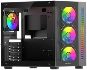 Resim James Donkey Stark S800 4xARGB Temperli Cam 650W 80+ Bronze ATX Siyah Gaming (Oyuncu) Kasa 