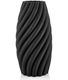 Resim Lamedore Helıcal Sıyah 3d Buyuk Vazo 21x21x45 Cm Siyah 