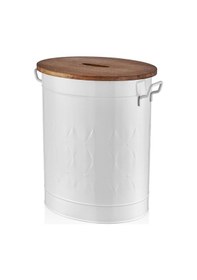 Resim The Mia Prizma Çamaşır Sepeti 54 x 43 x 35 CM Beyaz Karamel 