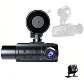 Resim 1080p Dvr Dash Kamera Ön & İç & Arka Kamera Sürüş Kaydedici 3.16 İnç Ips Ekran 170 Geniş Açı Desteği Net Gece Görüşü Çarpışma Kilitleme Döngü Kaydı 
