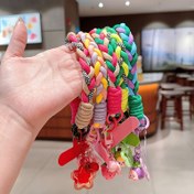 Resim 1 Set Karikatür Meyve Büyüsü Telefon Kılıfı Askısı, Evrensel Yaratıcı Poliamid Örgülü Kısa Halat, Yeni iPhone Modelleri İçin Kayıp Önleyici Renkli El Tutamağı Zinciri 