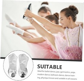 Resim SOIMISS bale dans ayakkabıları kız deri bale ayakkabıları dans terliği rin terlik saten çocuklar yoga ayakkabısı tabanlar 