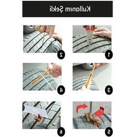 Resim 6 Parça Lastik Tamir Kiti - Otomobil, Motosiklet Ve Bisiklet İçin 