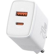 Resim Baseus Compact 20W USB + Type-C Çıkışlı Qc3.0 Hızlı Şarj Başlığı Şarj Aleti Beyaz 