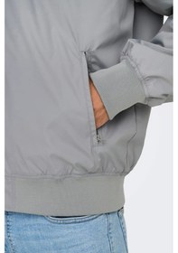 Resim Only & Sons Erkek Onsgavın Ribanalı Mevsimlik Spor Bomber Ceket 22030757 Gri Gri 