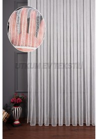 Resim Sedef Şerit Keten Tül Perde Akdz 1029 