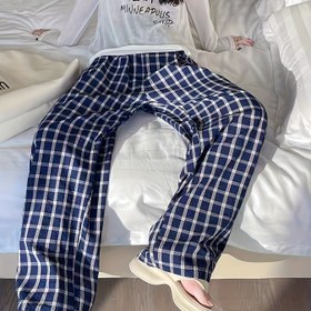 Resim Kadınlar İçin Yüksek Bel Geniş Paça Pijama Şort - %100 Gevşek Fit Retro Ekose Desenli, Hafif 4 Mevsim Makinede Yıkanabilir Uyku ve Rahat Giyim, Nefes Alabilen Kumaş, Yumuşak Dokulu Ev Giysisi, Konforlu Pijamalar 