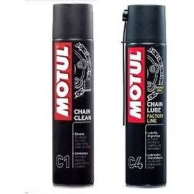 Resim Motul C1 Chain Clean + C4 Chain Lube Factory Line 2 x 400 ML 