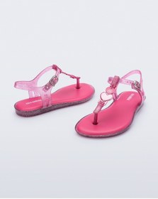 Resim Mini Melissa Kız Çocuk Simli Sandalet Pembe 