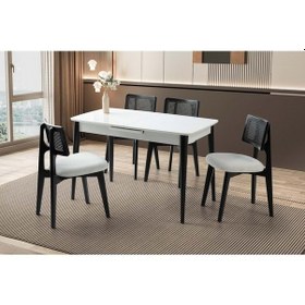 Resim Mobilgen Kuzey Sandalye 120+30 Milano Açılabilir Masa Takımı 