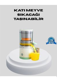 Resim Usb Şarjlı Mini Meyve Sıkacağı Çift Bıçaklı, Güvenlik Kilitli Çok Renkli 