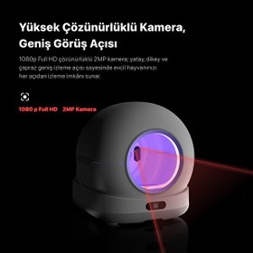 Resim Xenon Smart Akıllı Kameralı Kedi Tuvaleti Çelik Kaseli 4 LT Mama Kabı Çelik Su Pınarı ve Filtre 4'lü Pet Seti 