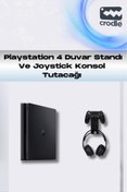 Resim Crodle 2'li Fırsat Ps4 Slim Ve Ps4 Pro Için Duvar Standı Ve Joystick Konsol Tutacağı Kırılmaz Stand Yerden 