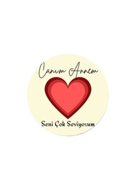 Resim Canım Annem Tasarımlı Mdf İkili Bardak Altlığı Anneler Günü Hediyesi Ahşap 