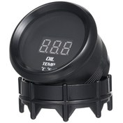 Resim Xindoker Araç Yağ Sıcaklık Ölçer 52mm Siyah, Çift Birim C/ F Lcd Ekran, Alevlenme Uyarısı, Mavi Led, 12v Evrensel Uyumlu 