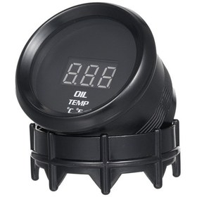 Resim Xindoker Araç Yağ Sıcaklık Ölçer 52mm Siyah, Çift Birim C/ F Lcd Ekran, Alevlenme Uyarısı, Mavi Led, 12v Evrensel Uyumlu 