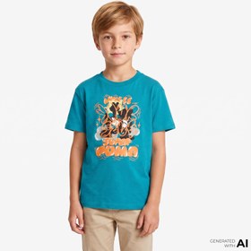 Resim Puma Graphic Super Çocuk Mavi T-Shirt 