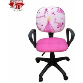 Resim Çocuk Koltuğu Depolife Prenses Ve Araba Desen Sandalye Kumaş Döşe 