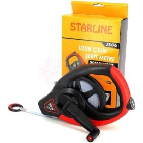 Resim Normadia 50M Çelik Şerit Metre, Arazi Tipi, Saplı, Dayanıklı ve Hassas Ölçüm 