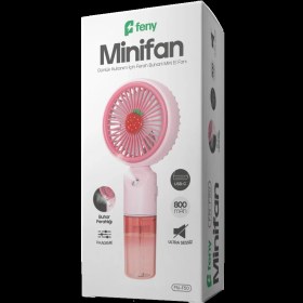 Resim TKÇ Feny FN-F50 Pembe 3 Kademeli Hız Buharlı Ferahlık Elde Kullanım Dahili 800MAH Bataryalı Type-C 