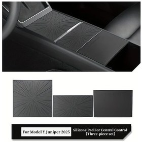 Resim Honeybeeshop Tesla Model Y Juniper 2025 Konsol Kapağı Kaymaz Dayanıklı Gösterge Paneli Koruyucu İç Aksesuar 