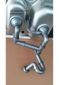 Resim Dominox Blanco Ukinox 1.5 Göz Evye Sifon Takımı Krom 