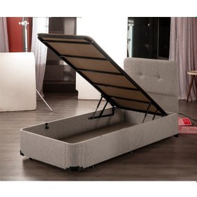 Resim Nironyatak Niron Baza - 80X180 Cm Tek Kişilik Sandıklı Klasik Kumaş Baza 