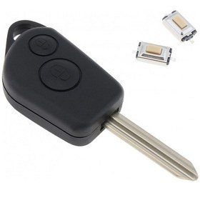 Resim 2 Düğmeli Kesilmemiş Bıçak Araba Uzaktan Anahtar Kabuk Durumda 2 Mikro Anahtarlı Citroen Picasso/xsara İçin Uygun With 2 Micro Switches 