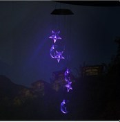 Resim Leezsing Güneş Rüzgar Çanları Ay Yıldız Renk Değiştiren Mobil Işık Led Rüzgar Çanları Su Geçirmez Asılı Işıklar Ev Bahçe Gece Bahçe Partisi Festival Dekoru Diğer 