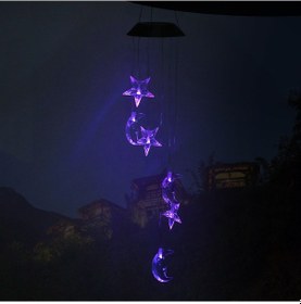Resim Leezsing Güneş Rüzgar Çanları Ay Yıldız Renk Değiştiren Mobil Işık Led Rüzgar Çanları Su Geçirmez Asılı Işıklar Ev Bahçe Gece Bahçe Partisi Festival Dekoru Diğer 