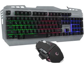Resim RAMPAGE KM-RX8 METAL KASA RAİNBOW IŞIKLI Q OYUNCU MULTMEDİA KLAVYE VE MOUSE SET 
