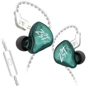 Resim KZ ZST X Hibrit Sürücü In Ear Monitör IEM Kablolu Kulak İçi Oyuncu Kulaklık Mikrofonlu 