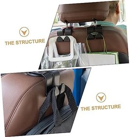 Resim VALICLUD 4adet Lü Arka Koltuk Baş Desteği Kancası Çok Fonksiyonlu Araç Askısı Güvenli Ve Dayanıklı Malzeme Pratik Depolama Çözümü 