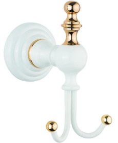 Resim Saray Banyo Saray Pirinç İkili Bornozluk Artemis Beyaz Altın 