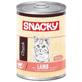 Resim Snacky Chunk Kitten Kuzu Etli Yavru Kedi Konservesi 400 Gr 