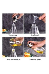 Resim fantastik store Paslanmaz Çelik Başlıklı Cam Spray Yağdanlık - Lisinya 