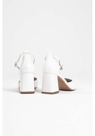 Resim Etiler Collection Doren Beyaz Cilt Kadın Topuklu Ayakkabı Beyaz 
