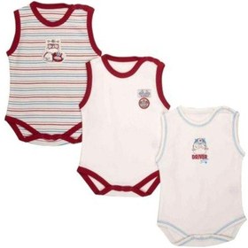 Resim 1462 Racing 3lü Atlet Body Çizgili 0-3 Ay Çizgili Çok Renkli 