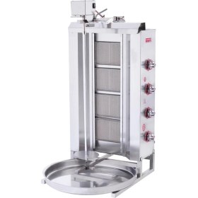 Resim Işıkgaz Silverinox Doğalgazlı 4 Radyanlı Üstten Motorlu Döner Ocağı 