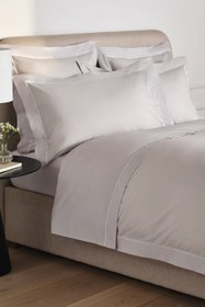 Resim Savoy 400 Tel Mısır Pamuklu Lastikli Çarşaf - Açık Gri / Çift Kişilik 140 x 190 x 34 cm 