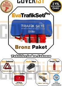 Resim COVERİST Eva Trafik Seti Plus - 1 KG Yangın Tüpü - 2 Yıllık - Mavi - Bronz Paket 