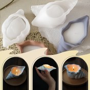 Resim 2-4 Adet DIY deniz kabuğu şeklinde mumluk silikon kalıpları, aromaterapi alçı mumlar, saklama kutuları, damla yapıştırıcı kalıplar, ev dekorasyonu 