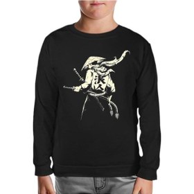 Resim Lord Tshirt Samuray - Sword Siyah Çocuk Sweatshirt 