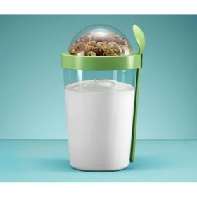 Resim Ozcmax Meyve Hazneli - Kaşıklı Portatif Yoğurt Kabı 