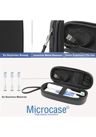 Resim Microcase Şarjlı Diş Fırçaları İçin Askılıklı Seyahat Saklama Çantası Koruma Kabı Kutusu Al5434 Siyah 