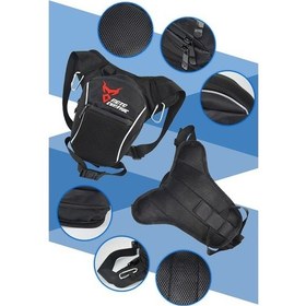 Resim Dancemonkey Su Geçirmez Motosiklet Bacak Çantası - Kırmızı, Güvenli Gece Sürüşü İçin Ayarlanabilir Bacak Kayışı Kırmızı 