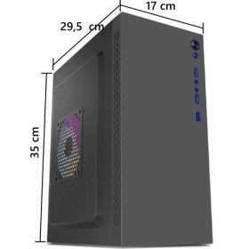 Resim Norino Aztech AZTB02600 Tıtan 600W SİYAH USB 2.0 Micro Atx Kasa 
